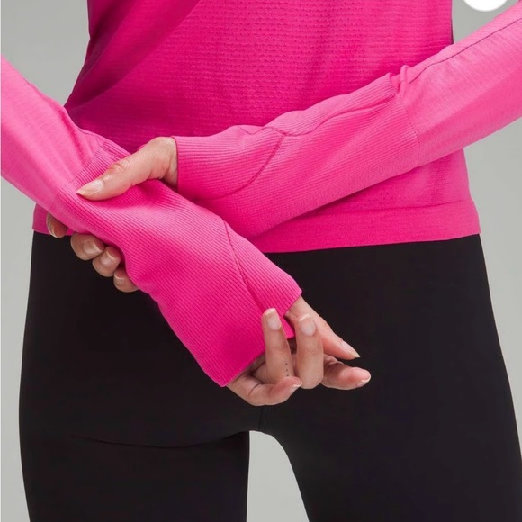 NWT Swiftly Tech Long Sleeve 2.0 Race -Sonic Pink - Picture 2 of 8